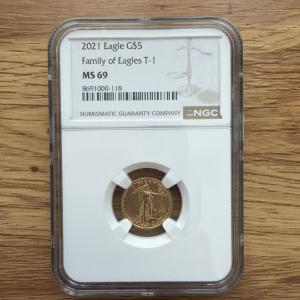 2021 $5 Gold American Eagle NGC MS69 1/10oz
