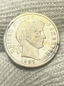 1897 P Barber Dime - Eye-Catching Type Coin