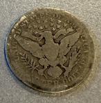 Lot of 6 Antique 90% Silver Barber Quarters