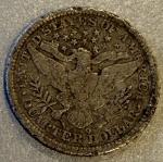 Lot of 6 Antique 90% Silver Barber Quarters