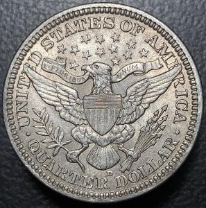 1916 D Barber Liberty Silver Quarter Dollar 25c Denver UNC Rare US Type Set Coin