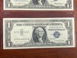 Lot of 3 Silver Certificates 1935f 1957 1957a Blue Seal US Currency Notes Unc.