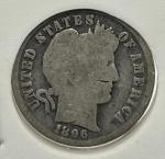 1896 Barber Silver Dime - US 10 Cents Coin