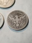 Set of 3 Barber Silver Quarters: 1908-O, 1914 P, 1916 P