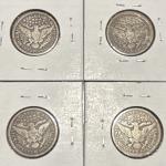 Barber Quarter Lot 1898-1901 Silver US Coins