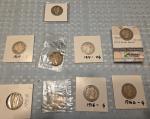 Lot of 9 Barber Silver Quarters Collection