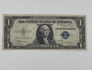 1935A One Dollar Silver Certificate Blue Seal Note