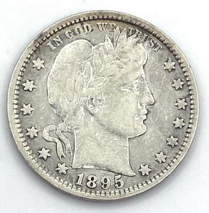 1895 P Barber Quarter 25C 90% Silver