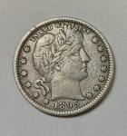 1895 USA Barber Quarter with Full Liberty