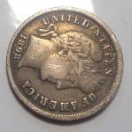 1898 Silver 10C Barber Dime - XF Toned