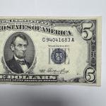 1953 $5 Blue Seal Silver Certificate Note