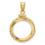 1/10 oz American Gold Eagle Coin Bezel 14k Gold