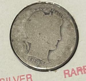 1893-O Barber Silver Quarter - Scarce Mint Location