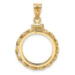 1/10 oz American Gold Eagle Coin Bezel 14k Gold