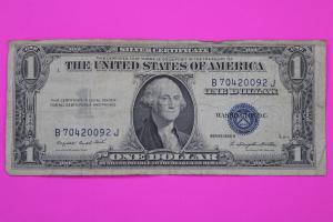 1935 Blue Seal $1 Silver Certificate Bill