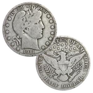 90% Silver Barber Half Dollar Coin
