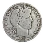 90% Silver Barber Half Dollar Coin