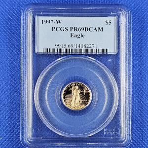 1997-W $5 Gold American Eagle Coin PR69DCAM