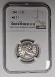 1908 D Denver Mint Barber Quarter NGC MS 61