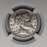 1908 D Denver Mint Barber Quarter NGC MS 61