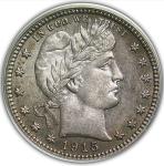 1915 Barber Quarter PCGS MS61 OGH Choice