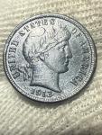 1915 USA Silver Barber Dime - Choice AU