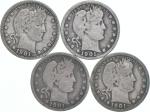 1901 Barber Quarter Coin - Average Circulation