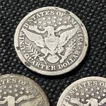 Barber Silver Quarter Lot: 1896, 1907, 1911