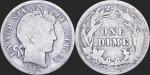 Set of 4 Barber Silver Dimes 1901-1913