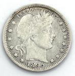 1895 P Barber Quarter 25C 90% Silver