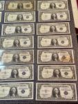 23-Piece U.S. Blue Seal Dollar Note Lot
