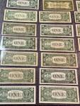 23-Piece U.S. Blue Seal Dollar Note Lot
