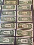 23-Piece U.S. Blue Seal Dollar Note Lot