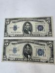 1934 Blue Seal $5 Silver Certificate Note