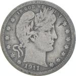 1911 Barber Quarter Average Condition Coin