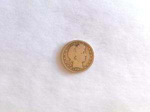 1900 Philadelphia Barber Quarter 90% Silver Coin