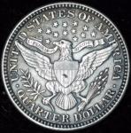 1901 Barber Quarter with Unique Planchet Flaw