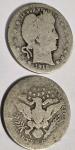 Barber Quarters Pair 1892-1916 Silver 25c Coins