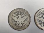 Lot of 3 Barber Quarters: 1905 S, 1908 D, 1908 P