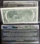 Blue and Green Seals $1 and $2 Currency Set