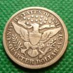 1898 Barber Liberty Quarter Coin - High Grade
