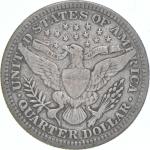 1904 Barber Quarter Coin - Average Condition
