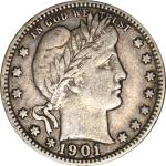 1901-P Barber Quarter - High-Quality Coin
