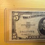 1953 $5 Blue Seal Silver Certificate Note