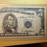 1953 $5 Blue Seal Silver Certificate Note