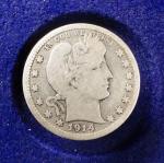 1914-P U.S. Barber Quarter - Rare Silver Coin