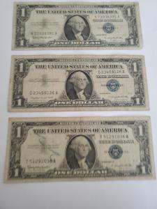 1957 $1 Silver Certificate Blue Seal Bill