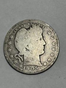 1905-O Barber 25c Silver Quarter Coin