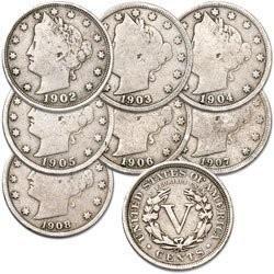 U.S. Liberty Head Nickels - 7 Coin Set