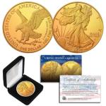 2022 1 oz 24k Gold Gilded Silver Eagle
